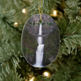 Cascading Multnomah Falls Helgdag Julgransprydnad Keramik