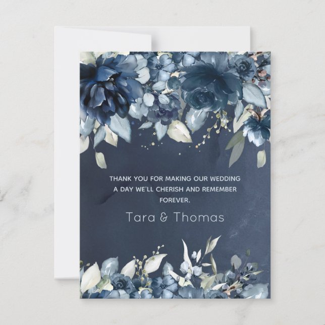 Cascading Peonies Bröllop Tack (Framsida)