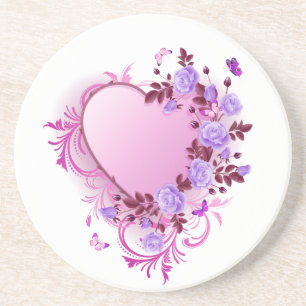 Cascading Ro Lavender Heart Underlägg