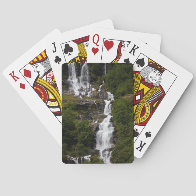 Cascading Volefossen vattenfall Casinokort (Baksidan)