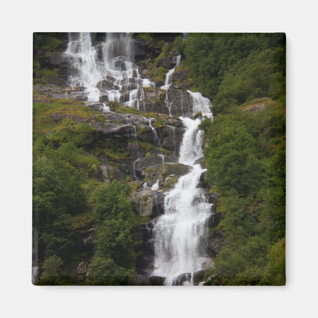 Cascading Volefossen vattenfall Magnet (Framsidan)