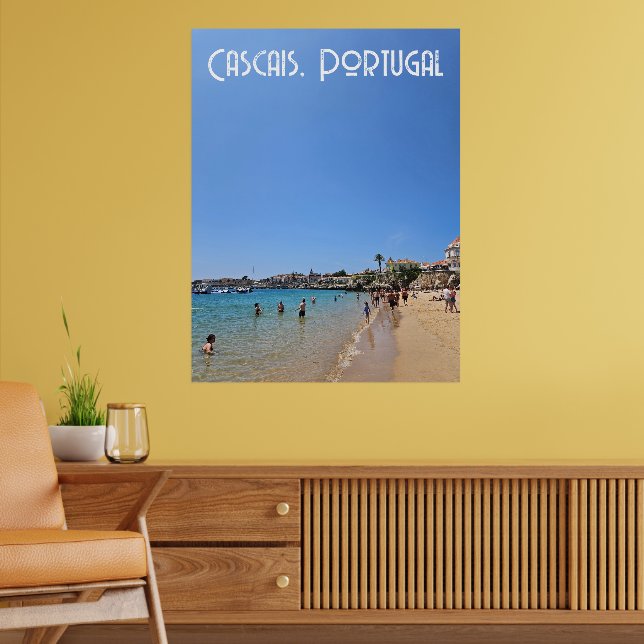 Cascais Beach, Portugal Poster (Vardagsrum 2)