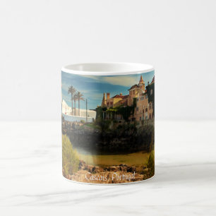 Cascais, Portugal, bildlandskap. Kaffemugg