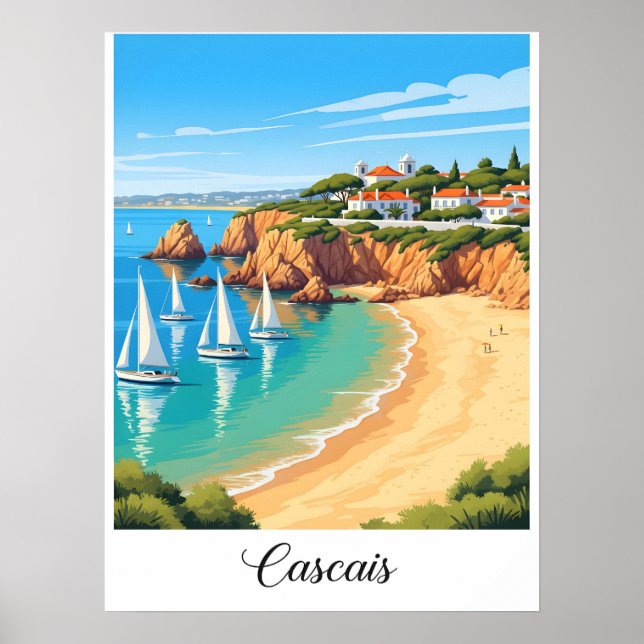 Cascais, Portugal - Kuststaden Poster (Framsidan)