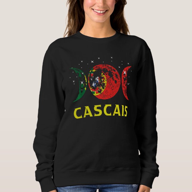 Cascais Portuguese City Retro Portugal Flag   T Shirt (Framsida)