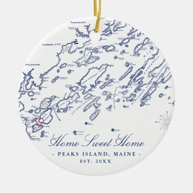 Casco Bay Maine Ornament - Home Sweet Home (Framsidan)
