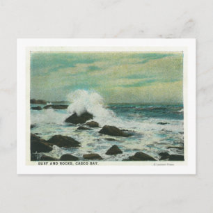 Casco Bay, MaineSurf och Beach Sten Vykort