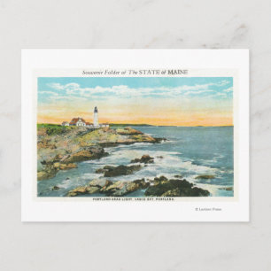 Casco Bay View of the Portland Head Lighthouse Vykort