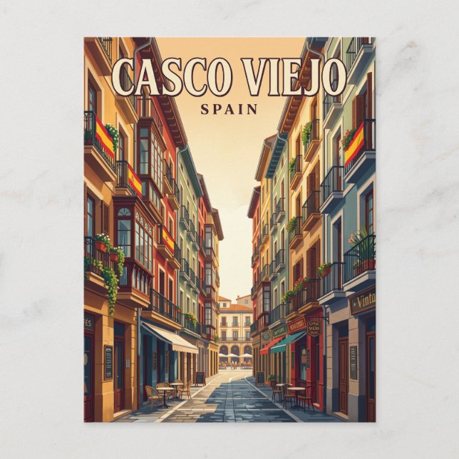 Casco Viejo Spanien Vykort (Framsida)