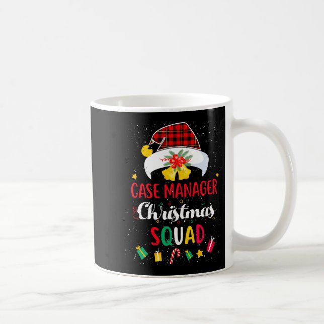 Case Manager Christmas Squad Santa Hat Matching Pr Kaffemugg (Höger)