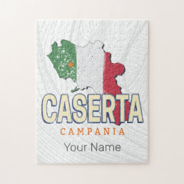 Caserta Italien Retro Campania Karta Vintage Souve Pussel