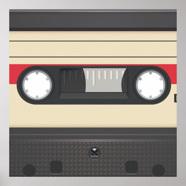 Casette Tape - Sunset Red Poster (Framsidan)