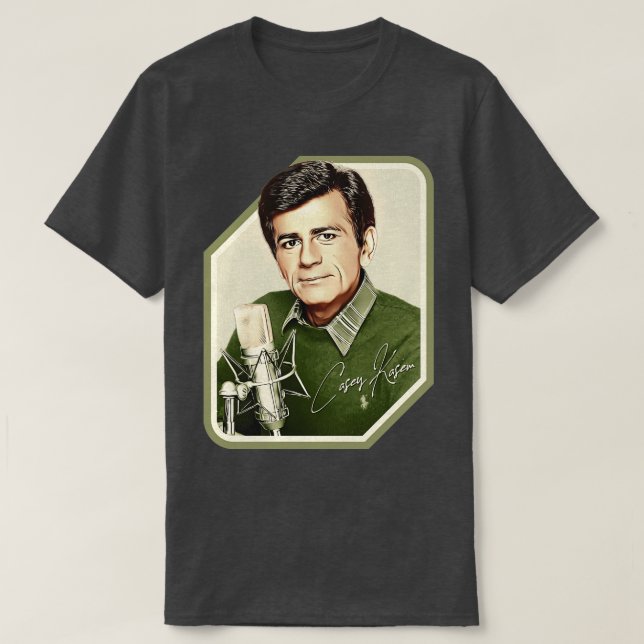 Casey Kasem Radio DJ Top 40 Legend T Shirt (Design framsida)