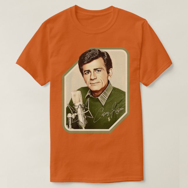 Casey Kasem Radio DJ Top 40 Legend T Shirt (Design framsida)