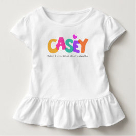 Casey namn betyder att flickor bubble brev kläder t shirt