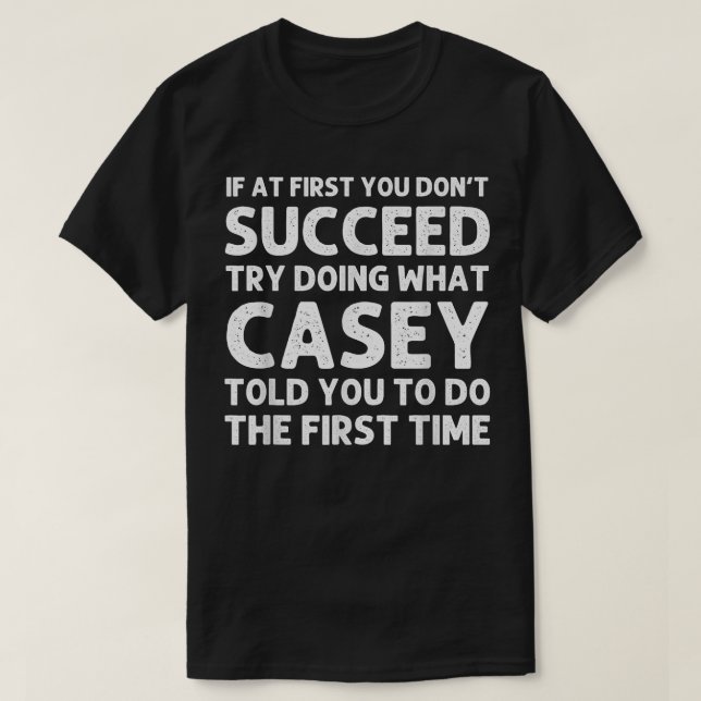 CASEY Namn Personlig Birthday Funny Jul J T Shirt (Design framsida)