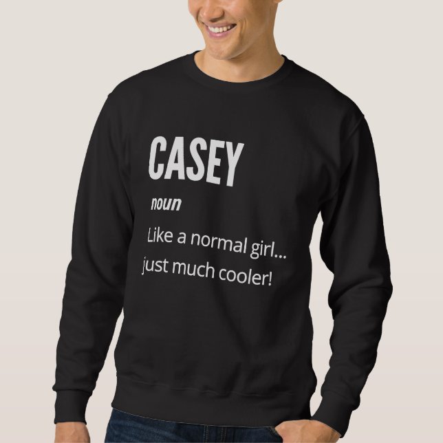 Casey Noun som en vanlig kylare Lång Ärmad Tröja (Framsida)