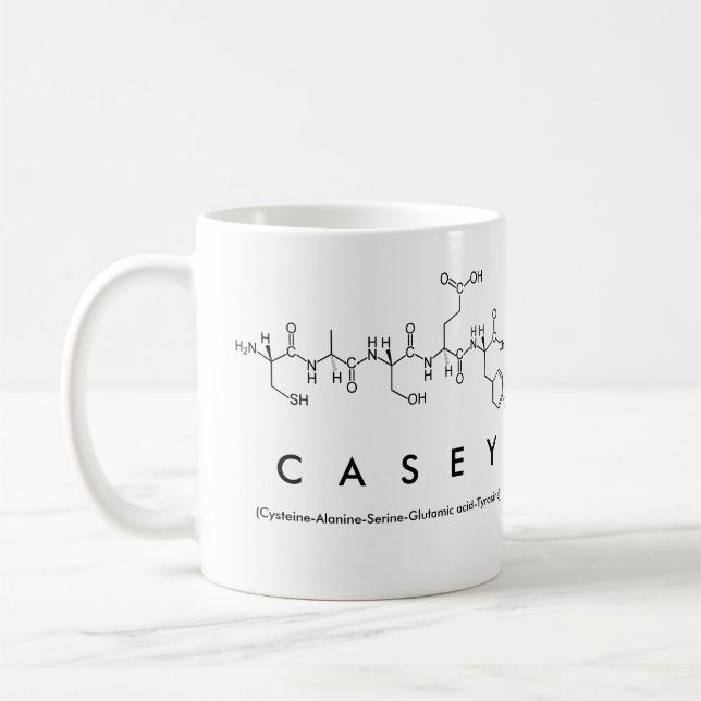 Casey peptide namn mugg (Vänster)