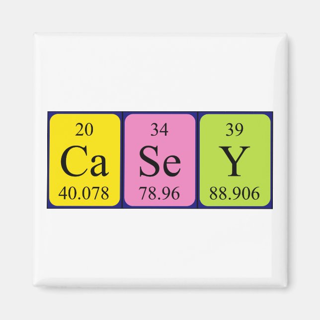 Casey Periey bord namn magnet (Framsidan)