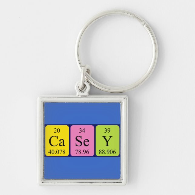 Casey Periodiska bord namn nyckelring (Framsidan)