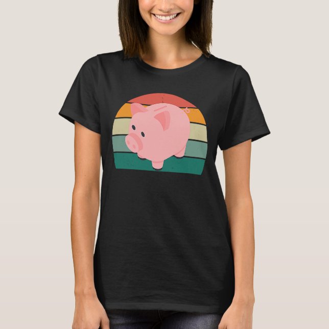 Cash coins bank account investing share currency p t shirt (Framsida)