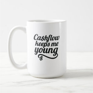Cash Flow håller mig ung Premium Kaffemugg