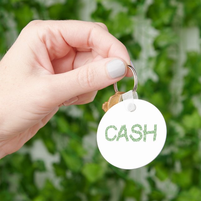 Cash Money Word Green Finans Nyckelring (Skapare uppladdad)