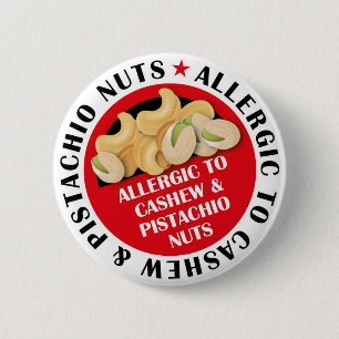 Cashew & Pistachio Nöt Allergy Badge Knapp