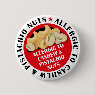 Cashew & Pistachio Nöt Allergy Badge Knapp