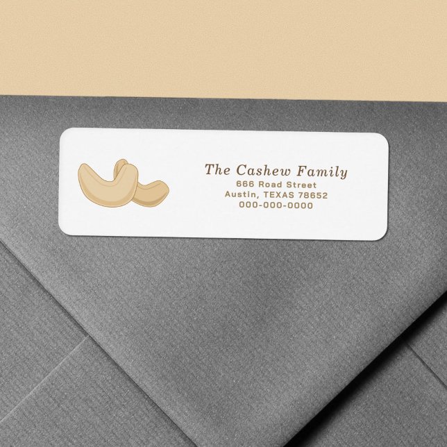 Cashew Return-adressetikett Returadress Etikett (Cashew Return Address Label)