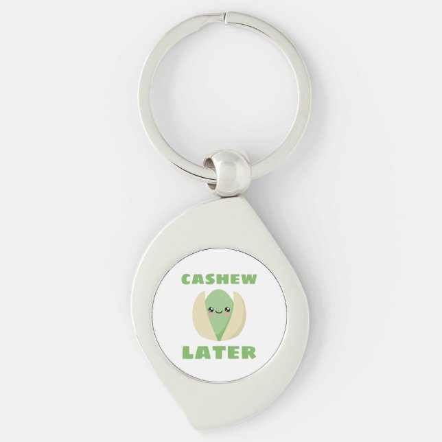 Cashew Senater Swirl Silverfärgad Nyckelring (Framsidan)
