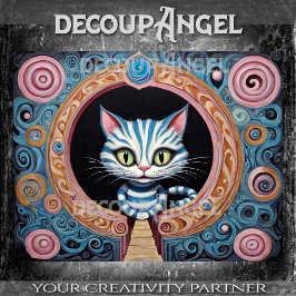 Cashire Cat #2 Decoupage