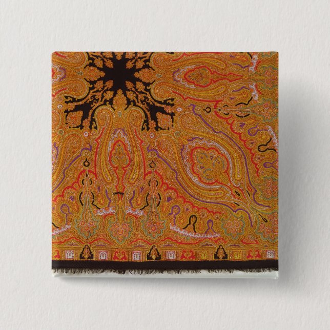 Cashmerescarf, c.1870-80 knapp (Framsida)