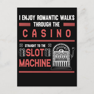 Casino Älskare Lucky Spelautomat Vykort