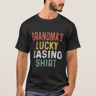 Casino Älskare presenterar Retro Grandmas Lucky Ca T Shirt