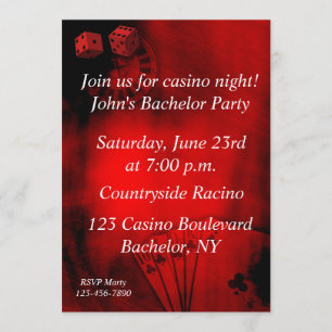 Casino Bachelor Party Inbjudningar