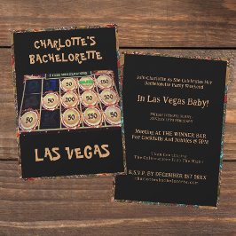 Casino Bachelorette Party in Las Vegas Black Inbjudningar