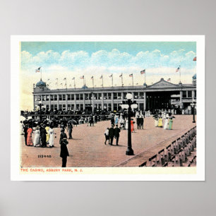 Casino Boardpromenad, Asbury Park, NJ-Vintagen Poster
