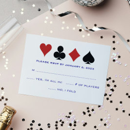 Casino Card Kostym Blue White Bröllop OSA Kort