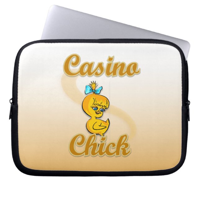 Casino Chick Laptop Sleeve (Framsidan)