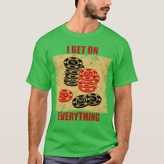 Casino Chip Casino Game-familjen T Shirt (Framsida)
