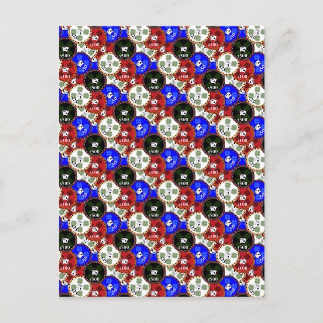 Casino Chip Vykort (Framsida)