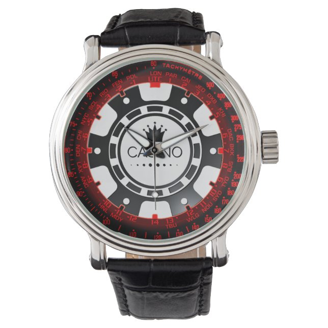 Casino Chip Watch Armbandsur (Framsida)