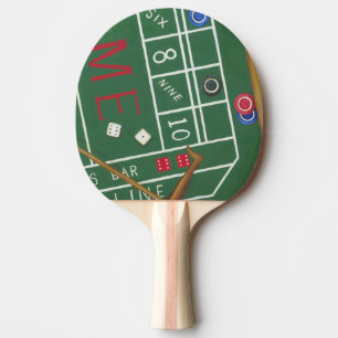Casino Craps Bord med Chip och Dice Pingisracket