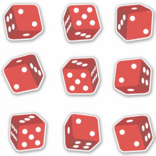 Casino Craps Dice Klistermärken