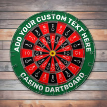 Casino Dartboard med Anpassningsbar Text