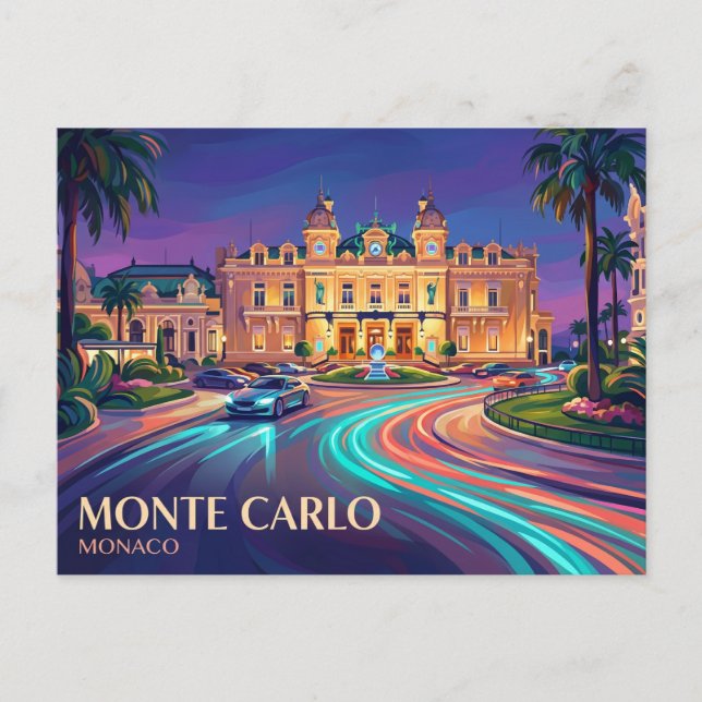 Casino de Monte-Carlo Monaco Vykort (Framsida)