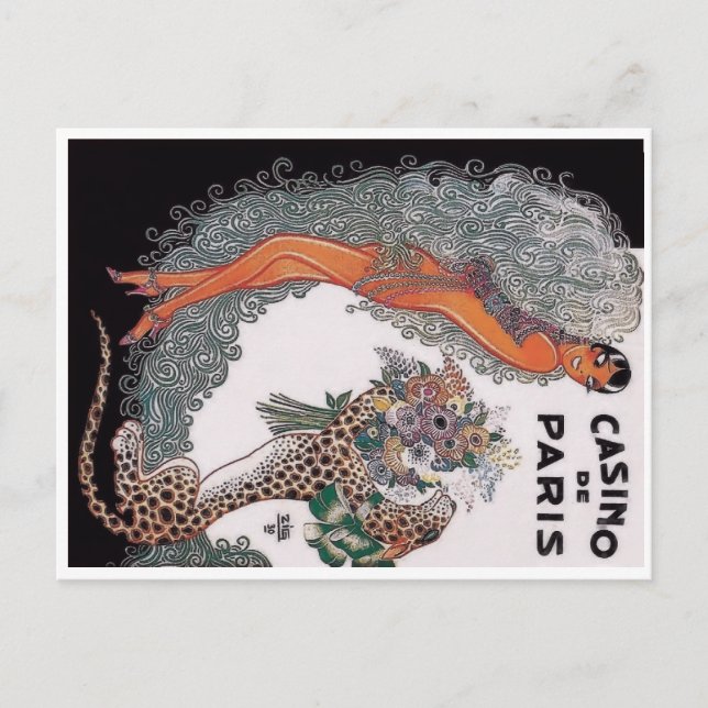 Casino de Paris - Josephine Baker (1930) Vykort (Framsida)