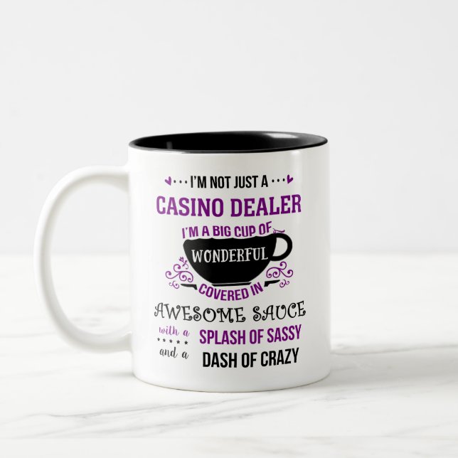 Casino Dealer Wonderful Fantastisk Sassy Två-Tonad Mugg (Vänster)