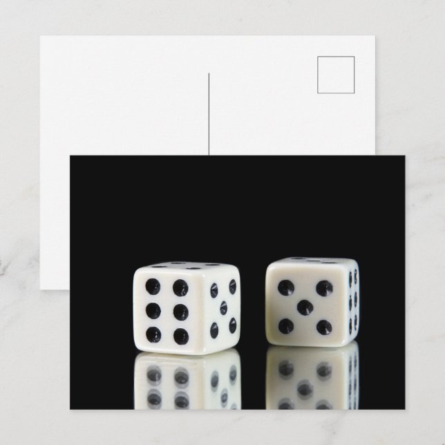 Casino Dice Vykort (Fram/baksida)